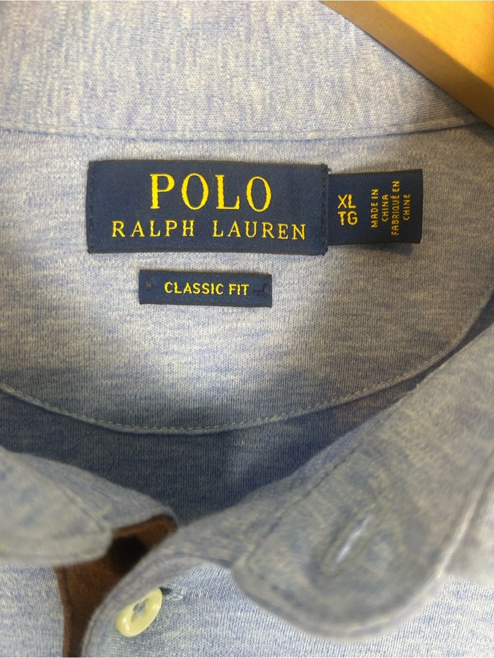 Ralph Lauren Long Sleeve Polo in Heather Blue